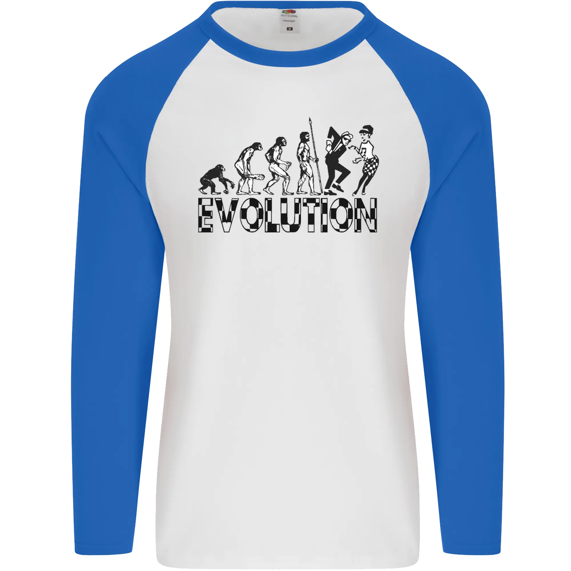 2 Tone Evolution Music 2Tone SKA Mens L/S Baseball T-Shirt