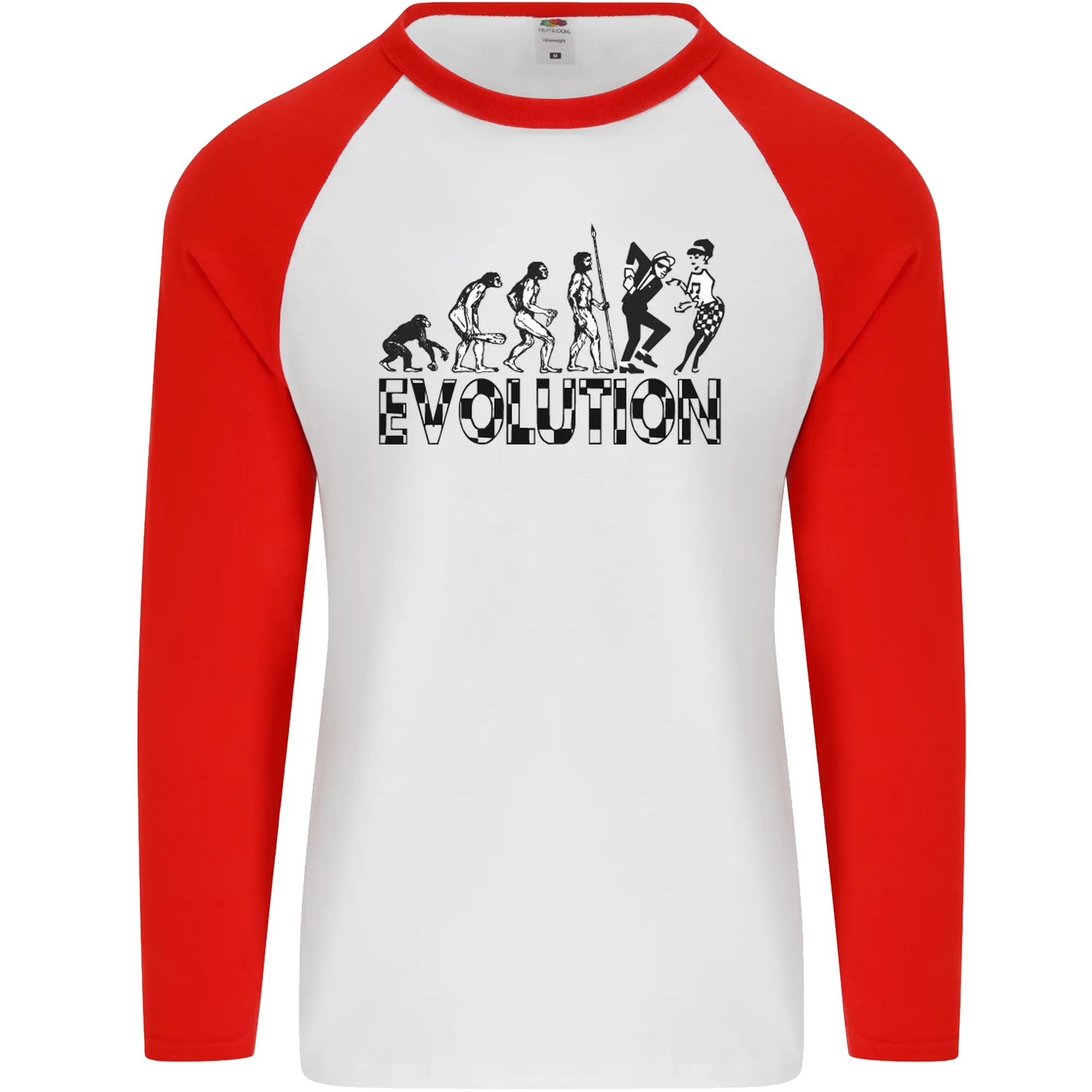 2 Tone Evolution Music 2Tone SKA Mens L/S Baseball T-Shirt