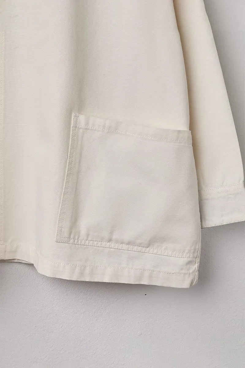 3013 Button Coach Jacket | Cream