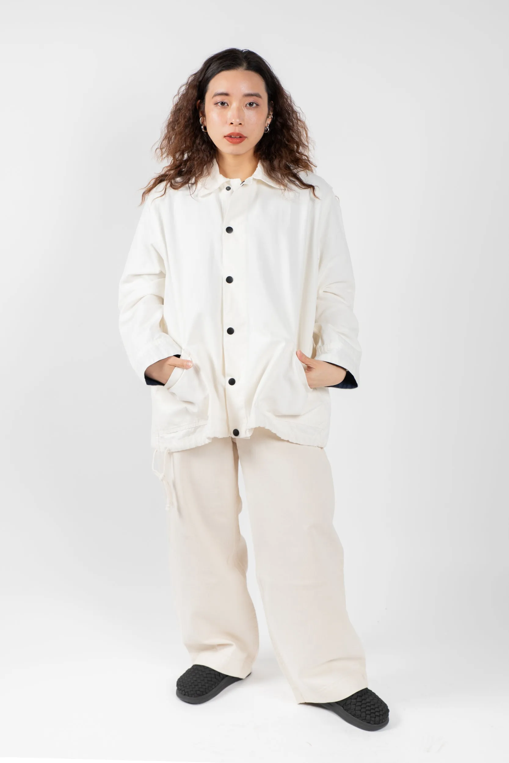 3013 Button Coach Jacket | Cream