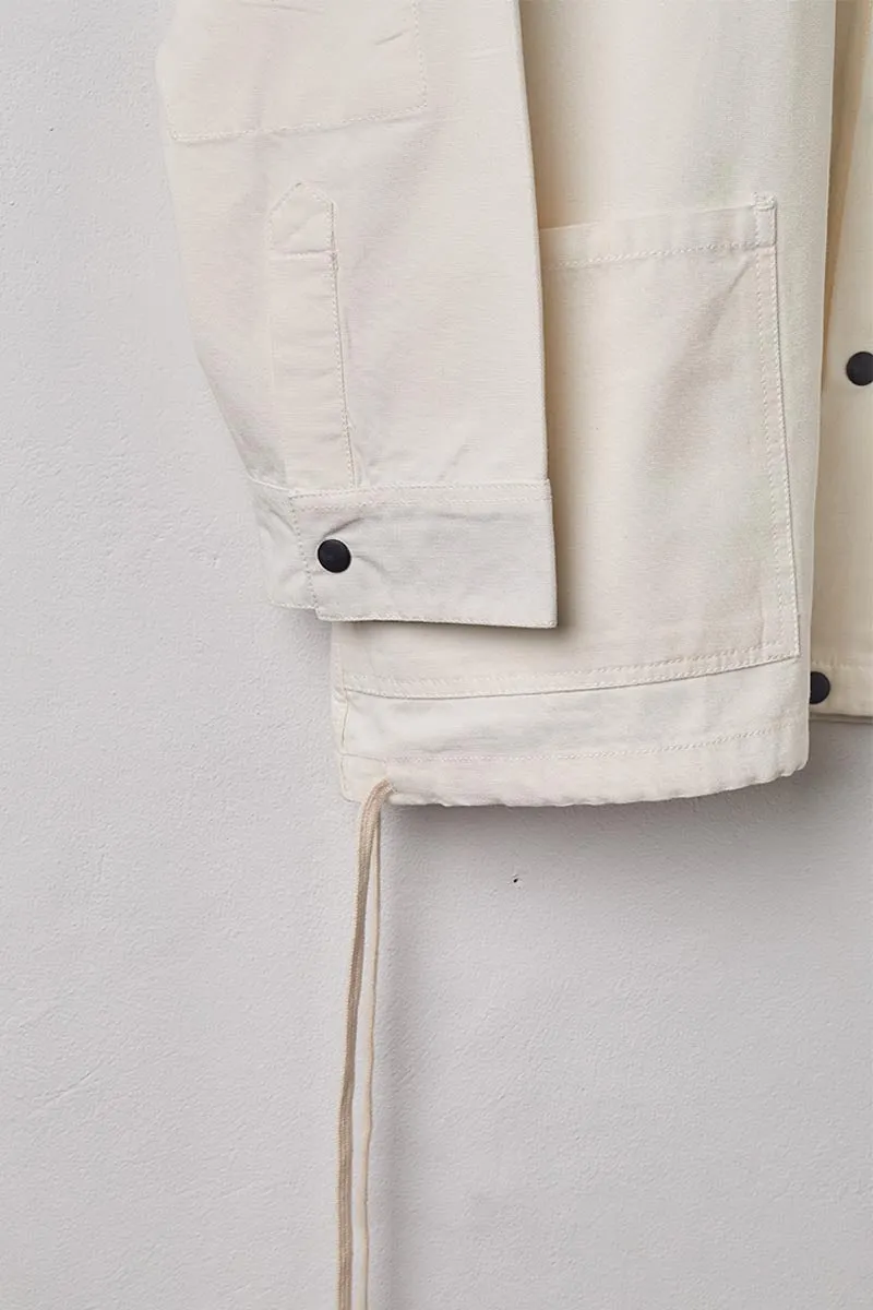 3013 Button Coach Jacket | Cream