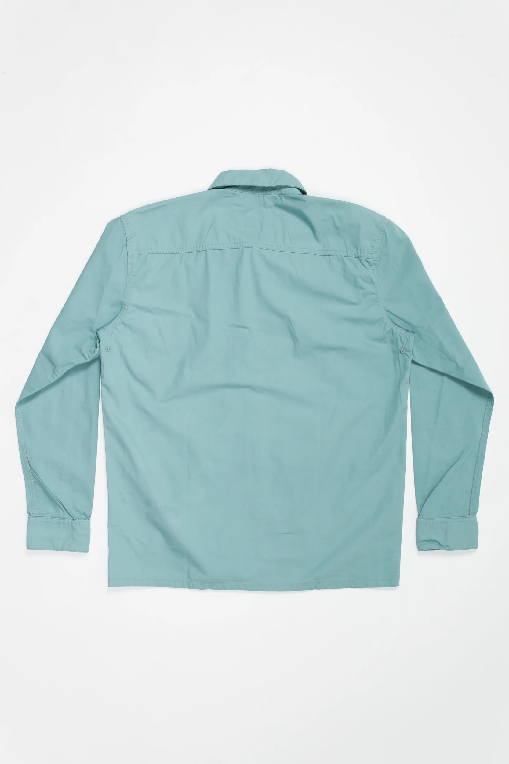 6001 Lightweight Buttoned Overshirt | Eucalyptus