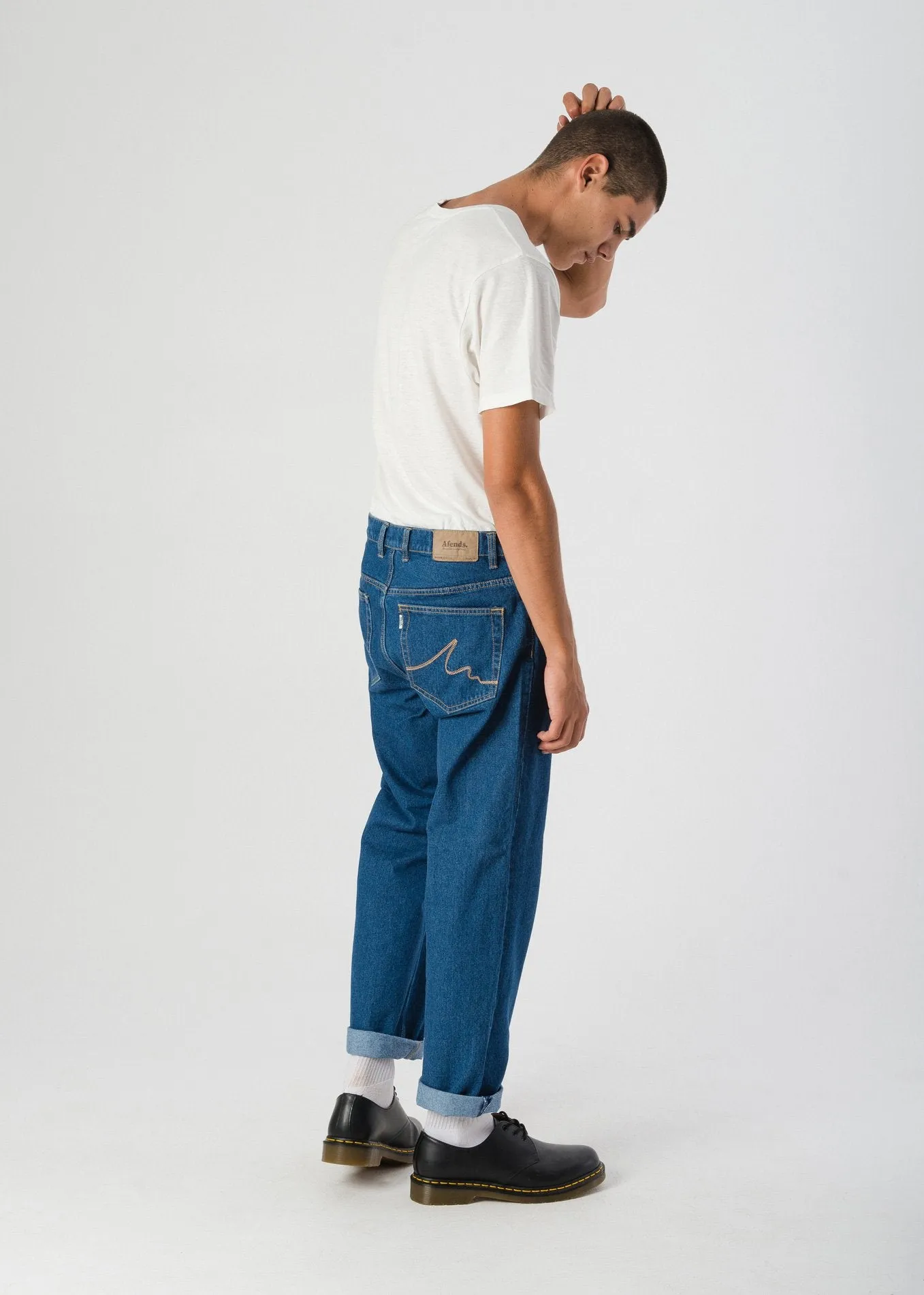 Afends Mens Baggie - Wide Leg Denim Jeans