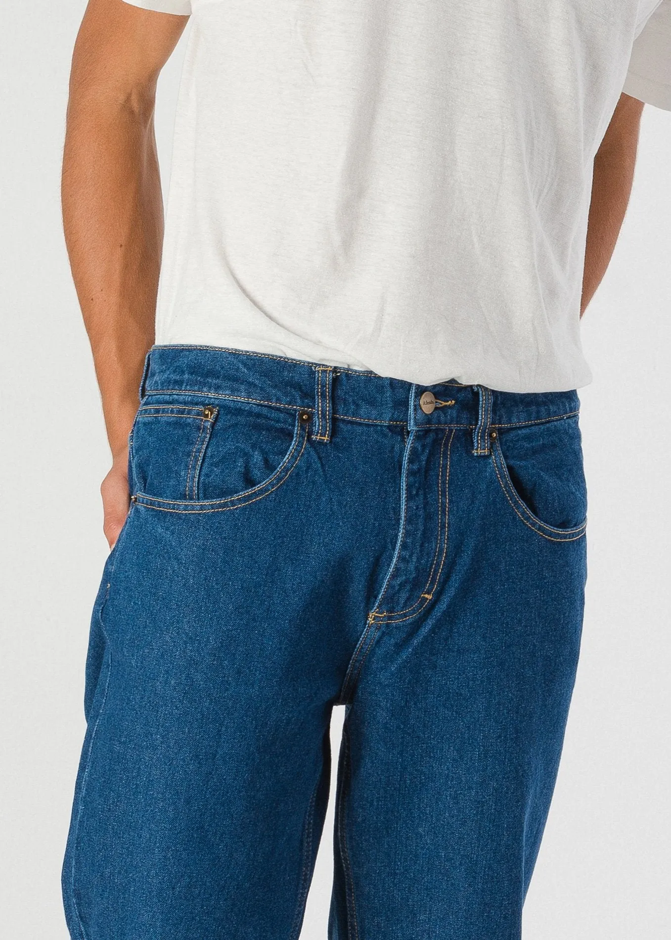 Afends Mens Baggie - Wide Leg Denim Jeans