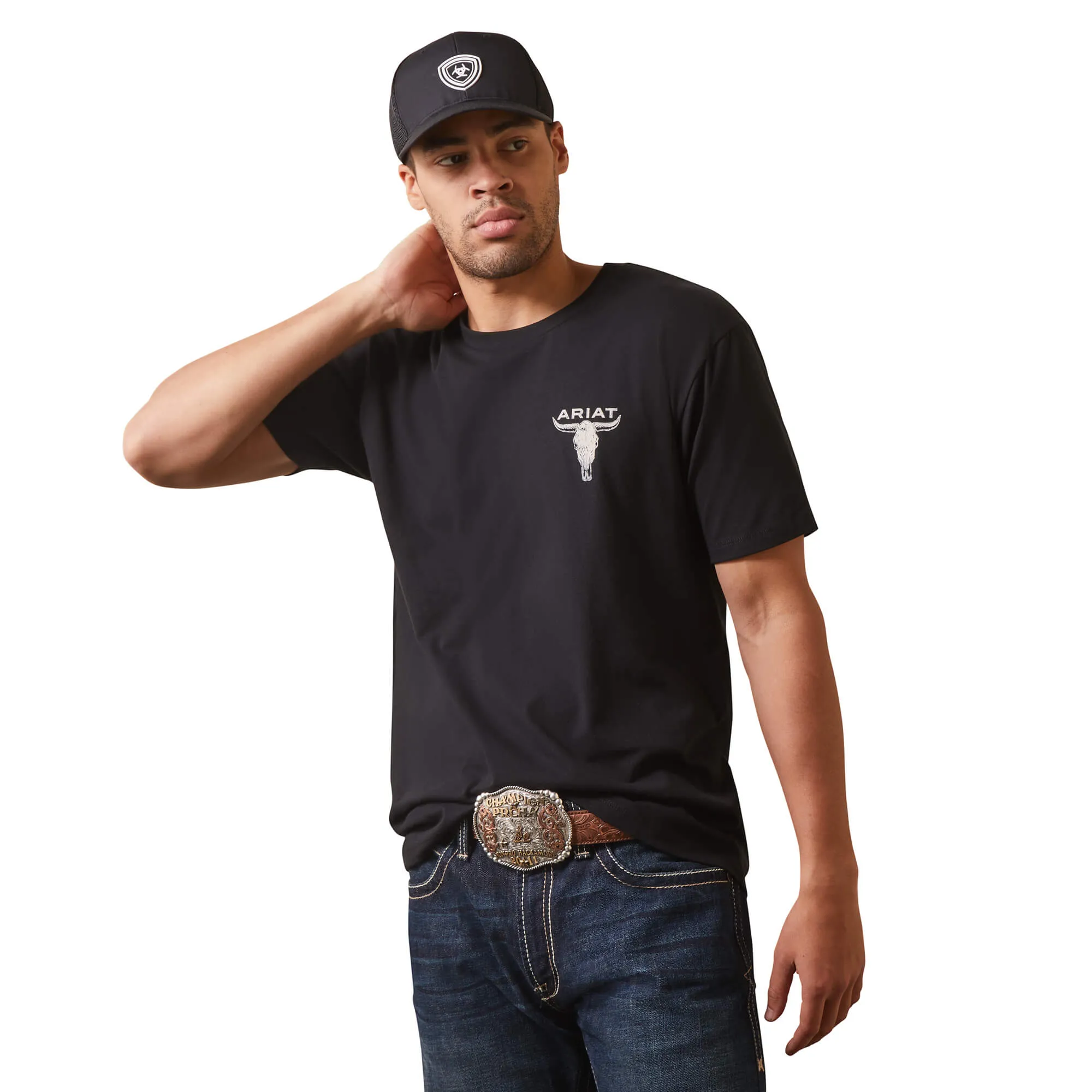 Ariat Men's Steer Skull Flag Tee