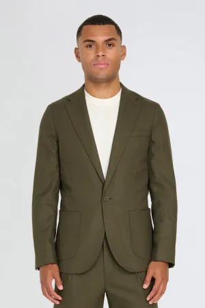 Arthur Flannel Blazer in Khaki