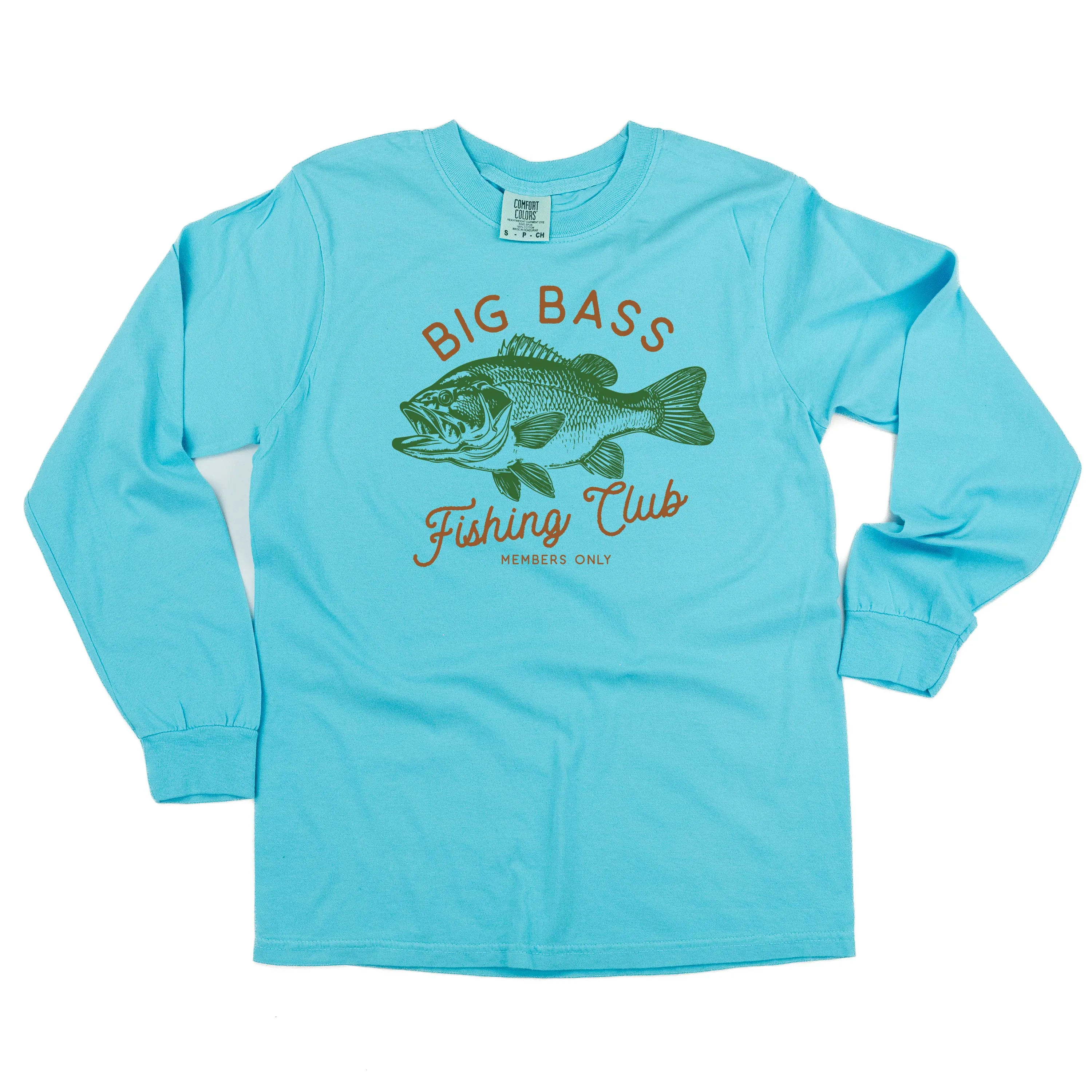 Big Bass Fishing Club - LONG SLEEVE COMFORT COLORS TEE