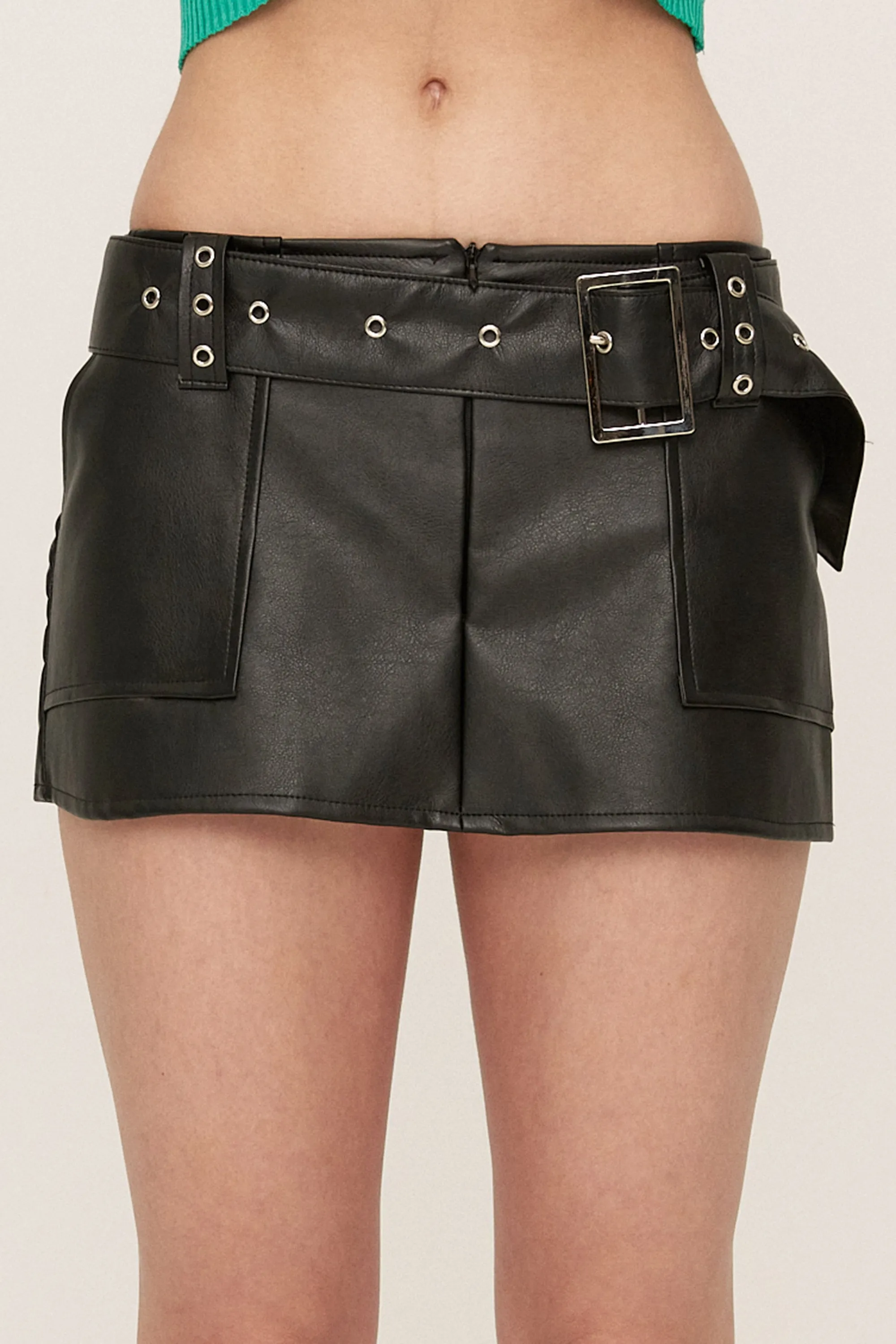 Blythe Pleather Mini Skirt