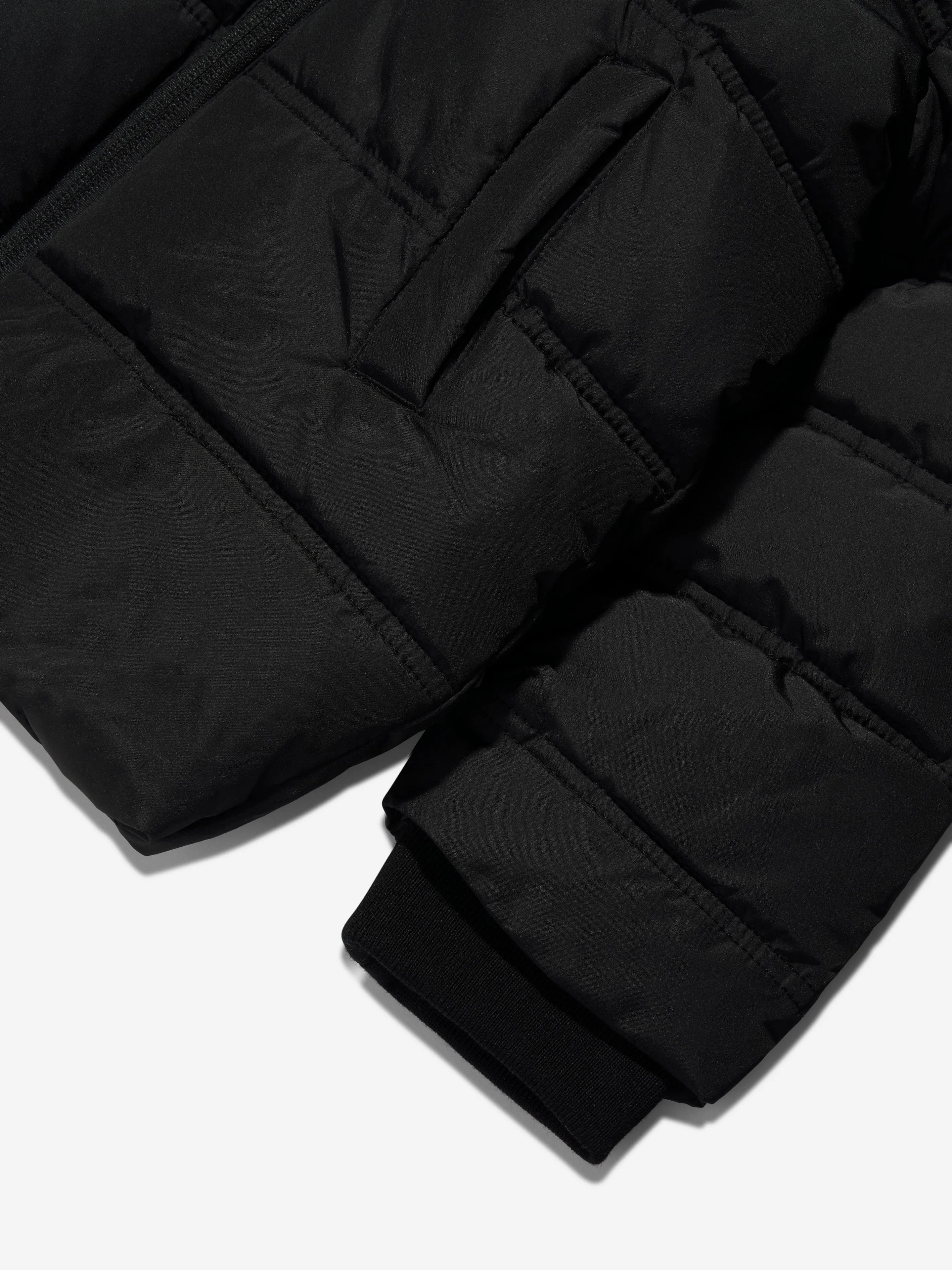 BOSS Boys Puffer Jacket in Black