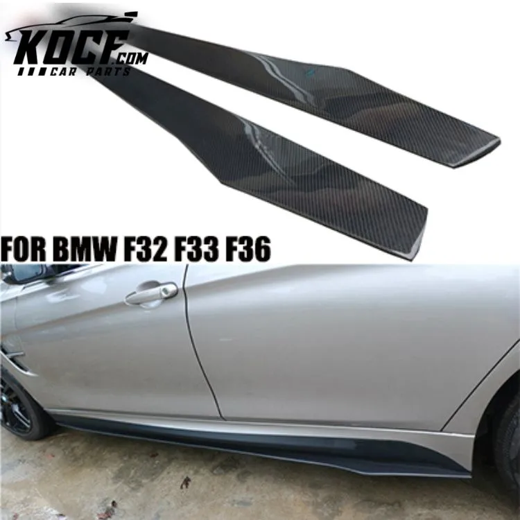 Carbon Fiber Universal Side Skirts Extension For BMW 4 Series F32 F33 F36 2014 