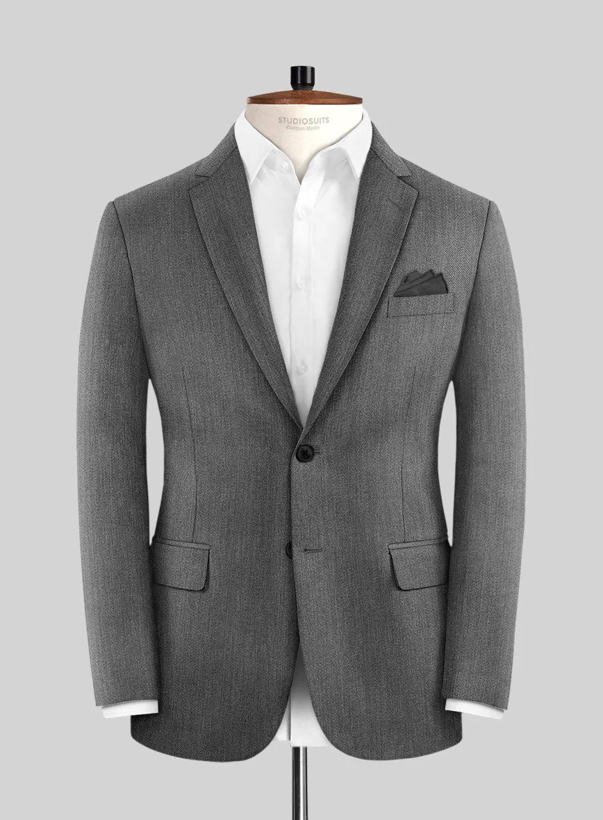 Cavalry Twill Gray Wool Jacket