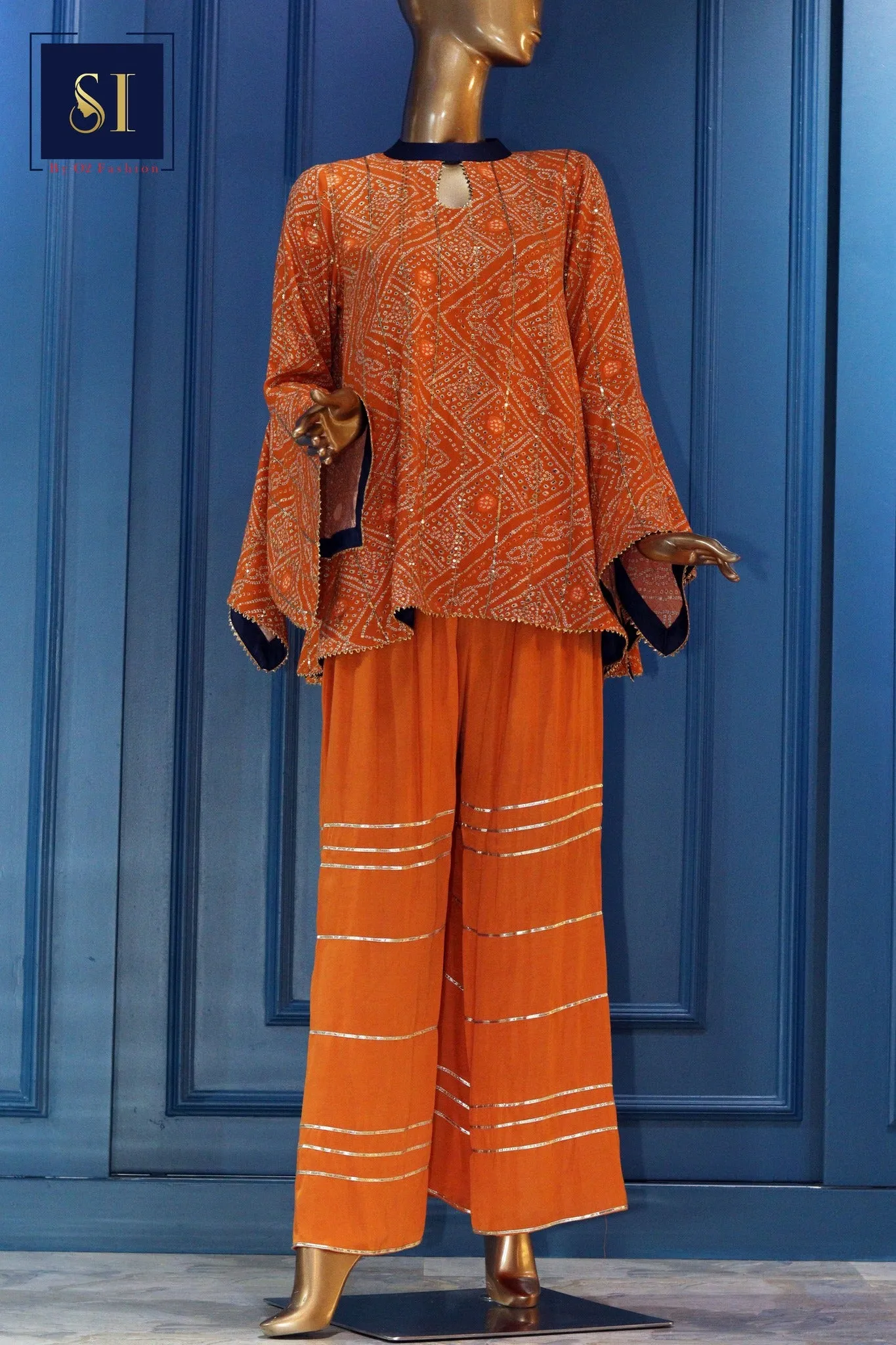 Coral printed elegant kurti set