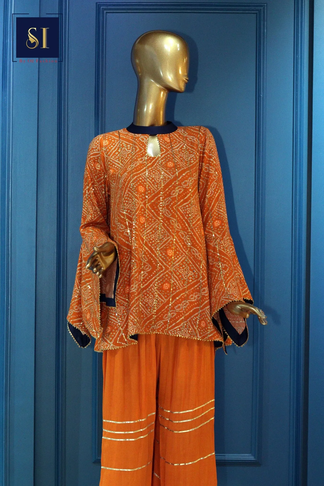 Coral printed elegant kurti set