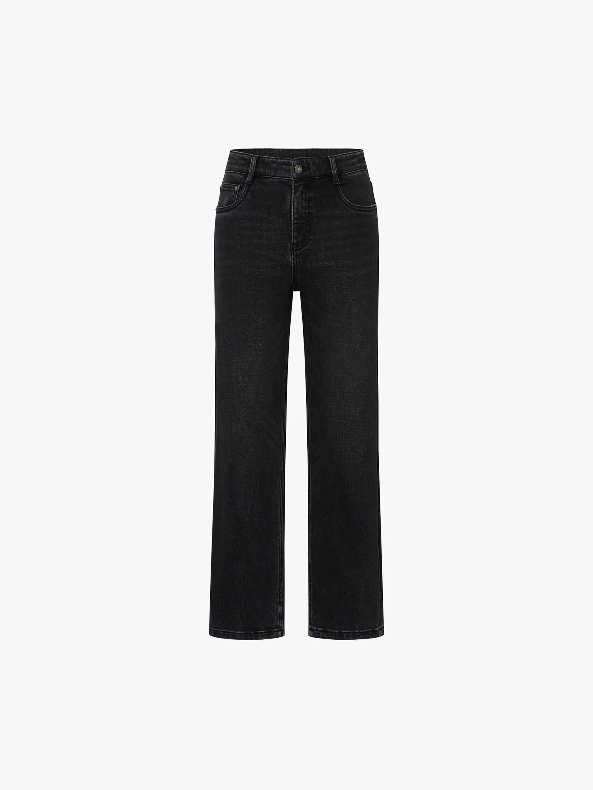 Cotton Blend Fitted Jeans