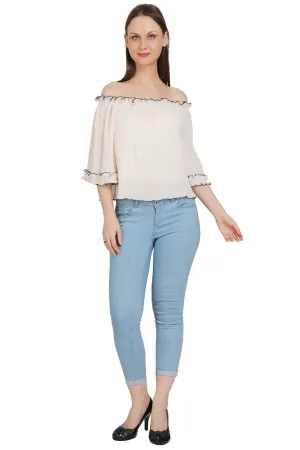 Elegant Whispers Off-Shoulder Top