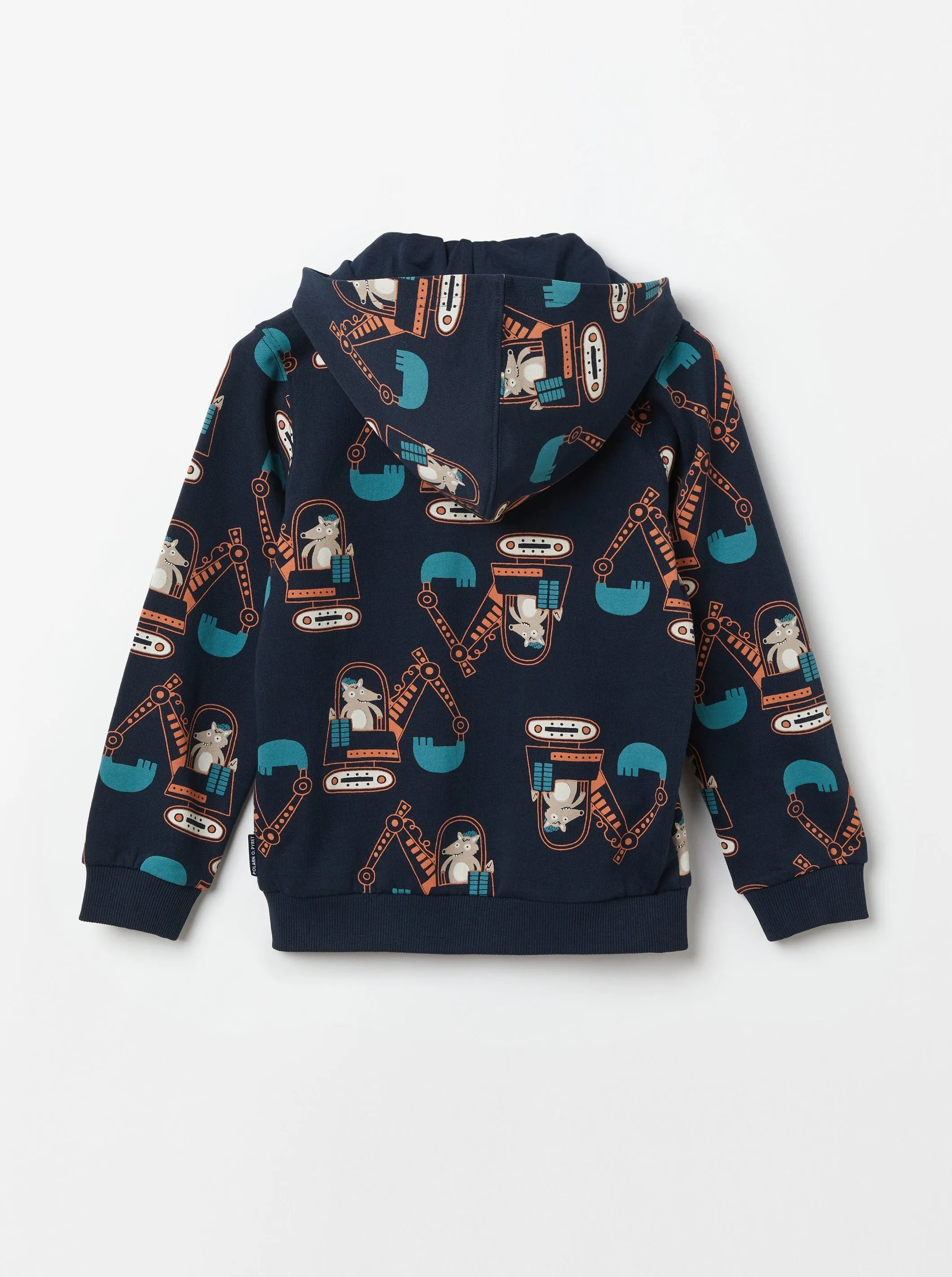 Excavator Print Kids Hoodie