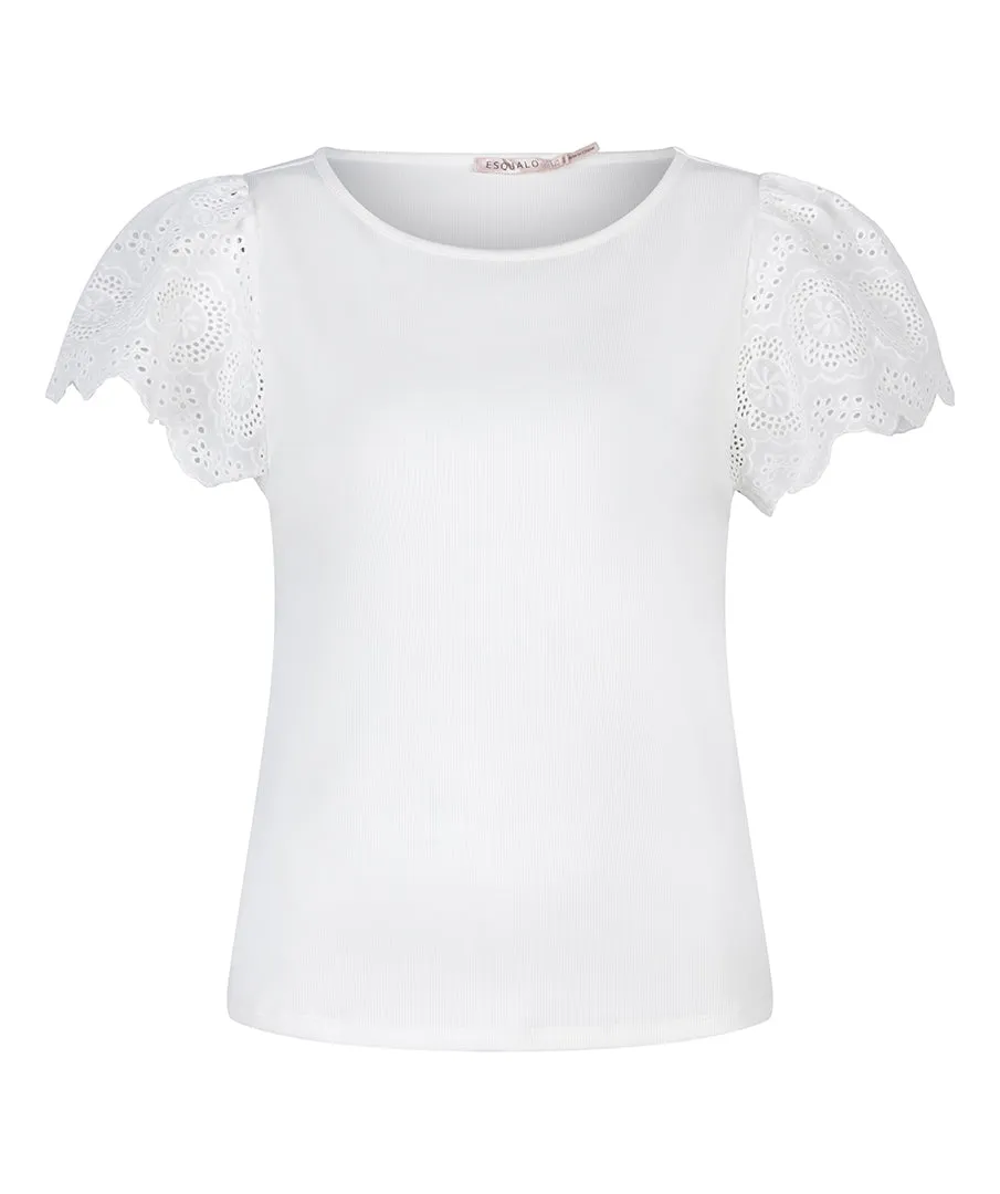 Eyelit Sleeve Top