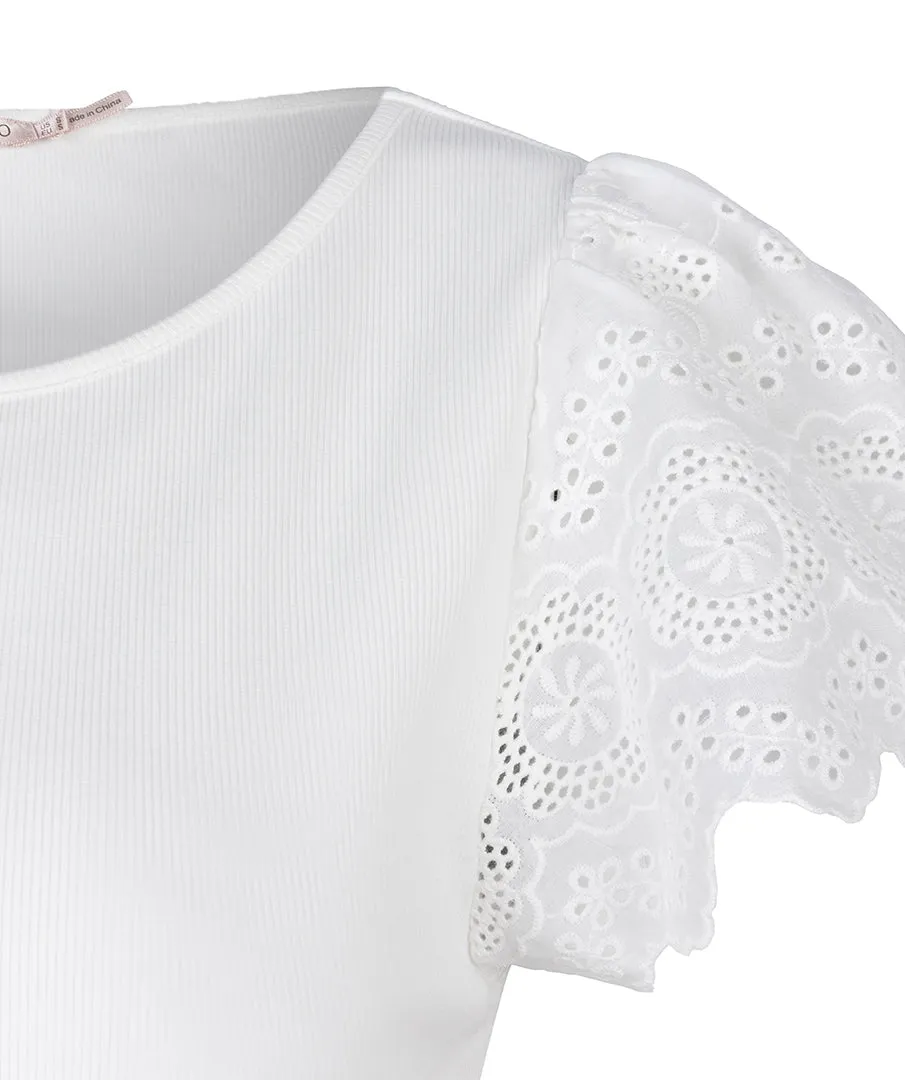 Eyelit Sleeve Top