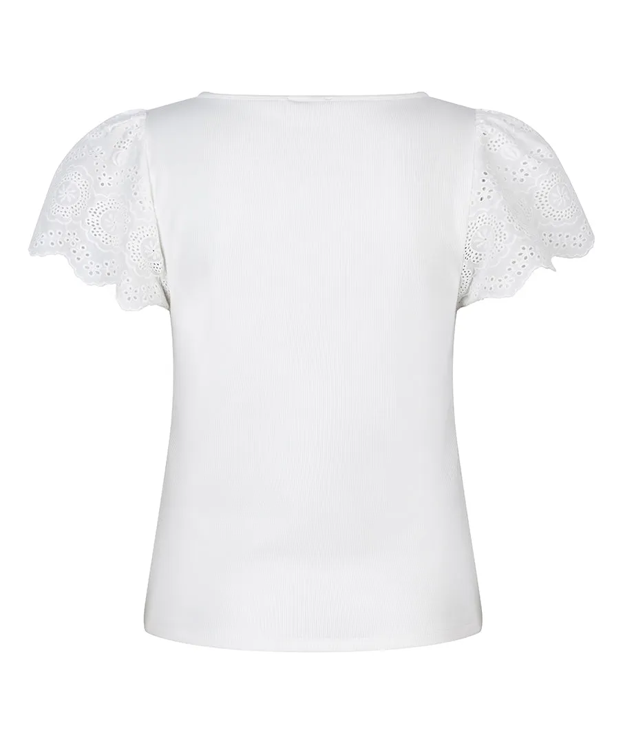 Eyelit Sleeve Top