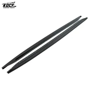 Flat Shape Carbon Fiber Side Skirts Extensions Rocker Panel For BMW G80 M3 G82 M4 2020 