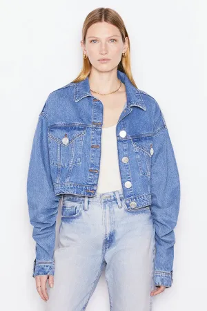 Frame - Ruched Sleeve Denim Jacket