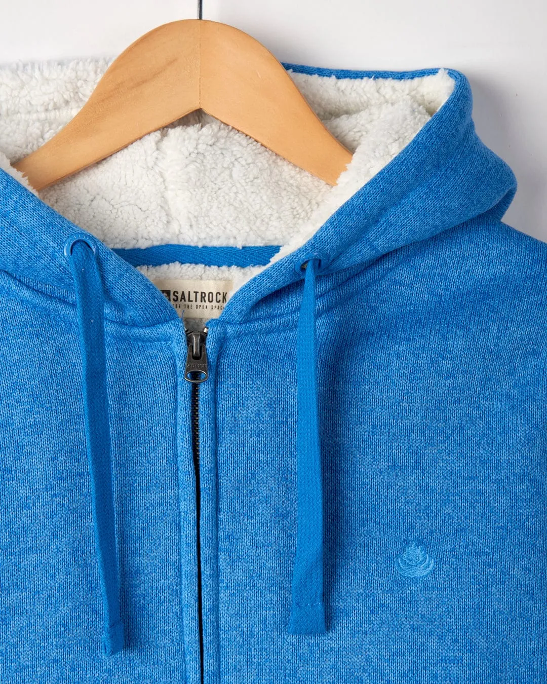 Galak - Womens Fur Lined Hoodie - Blue