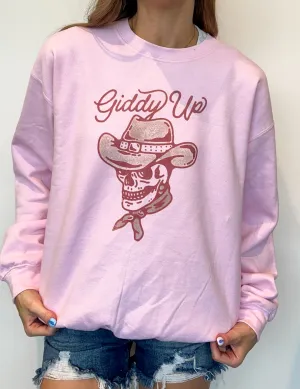 Giddy Up Skeleton Graphic Sweatshirt