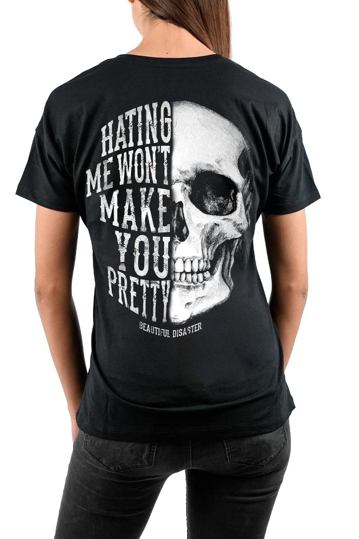 Hating Me Slash Front Tee