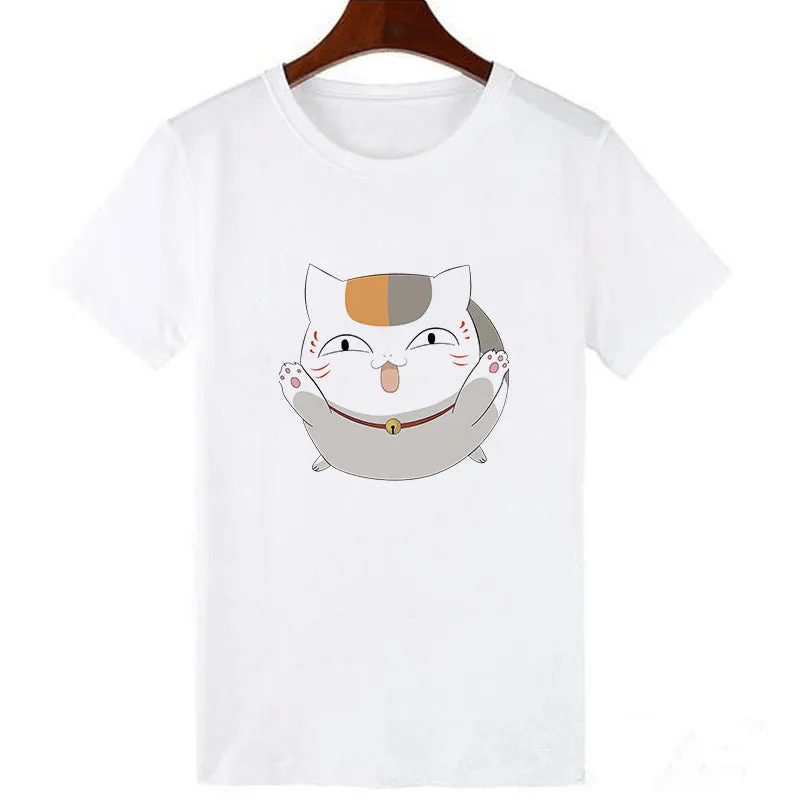 Horro Skull and Cat Femal Tshirt Top Tees kawai T-shirt