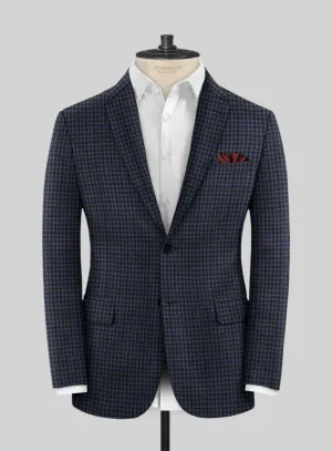 Italian Ervasi Blue Wool Jacket