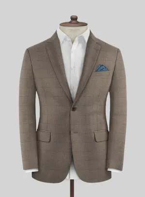 Italian Murano Cedra Brown Wool Linen Silk Jacket