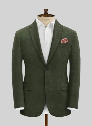 Italian Seaweed Green Tweed Jacket