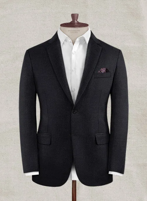 Italian Tela Black Wool Linen Jacket