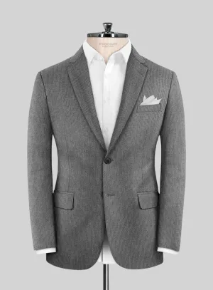 Italian Tiga Gray Mini Pinstripe Flannel Jacket