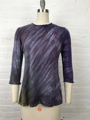 Jane 3/4 Sleeve Top in Purple Rain