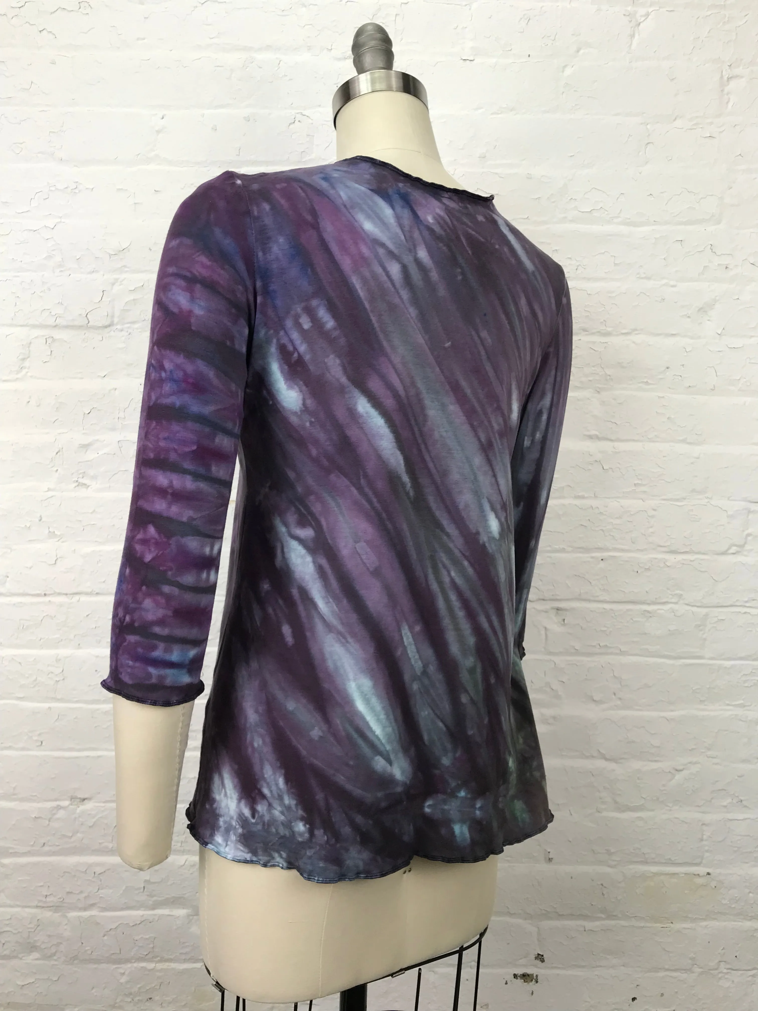 Jane 3/4 Sleeve Top in Purple Rain