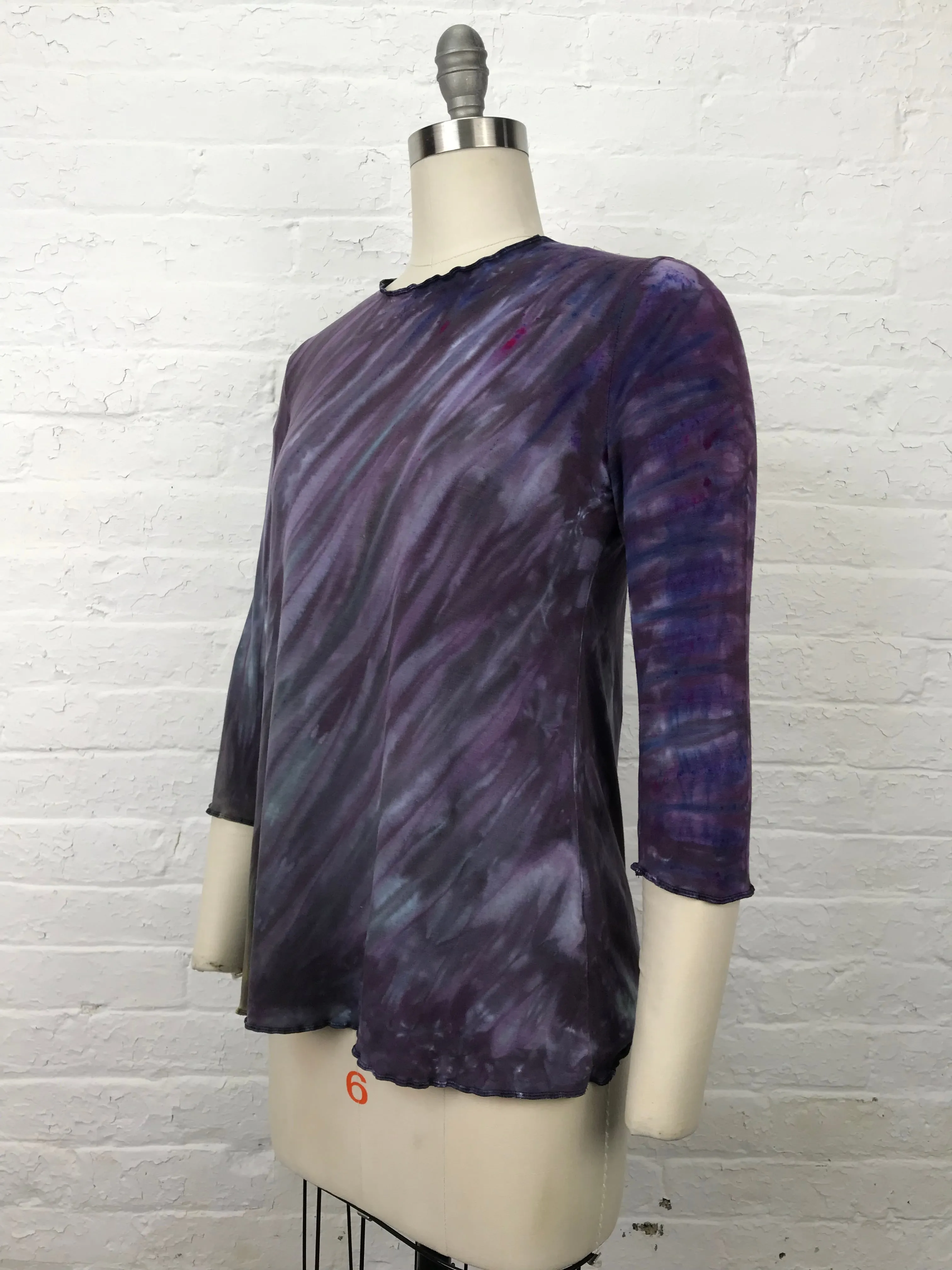 Jane 3/4 Sleeve Top in Purple Rain