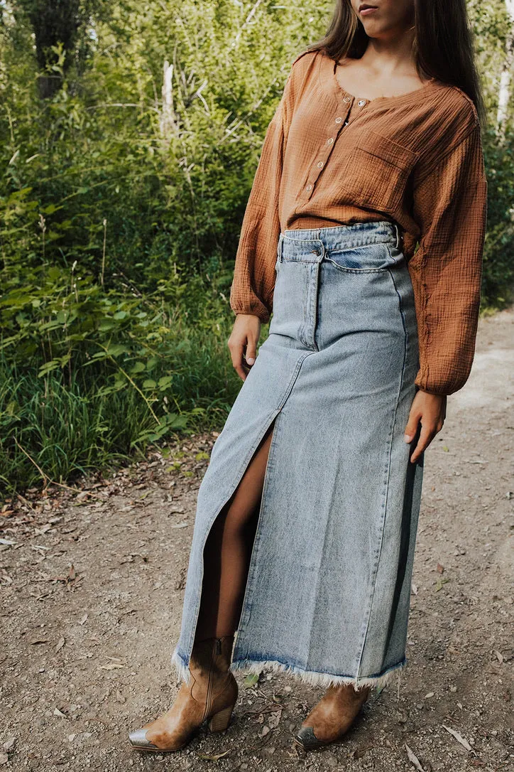 Josette Denim Maxi Skirt - FINAL SALE