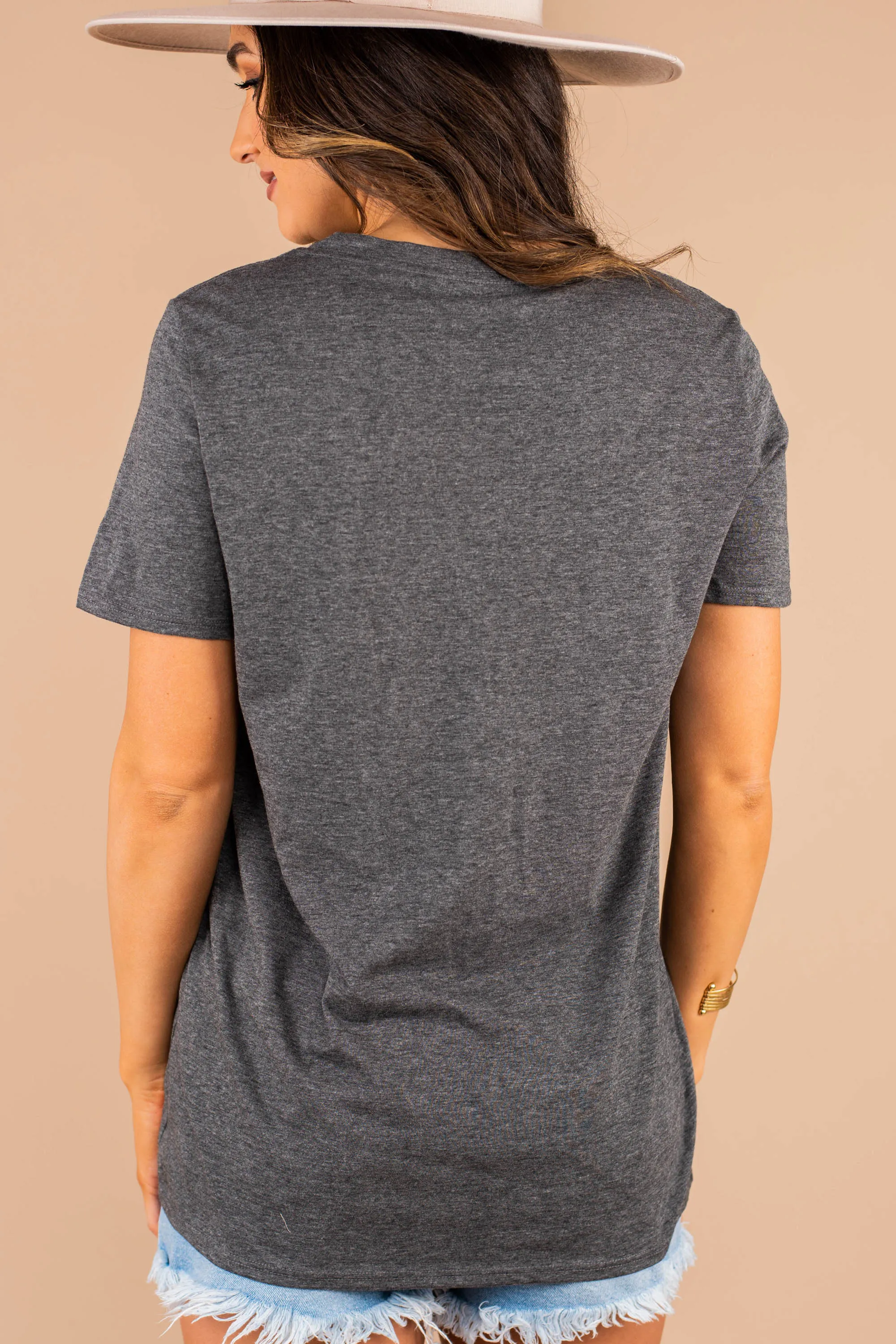 Long Live Rock'n'Roll Charcoal Gray Graphic Tee