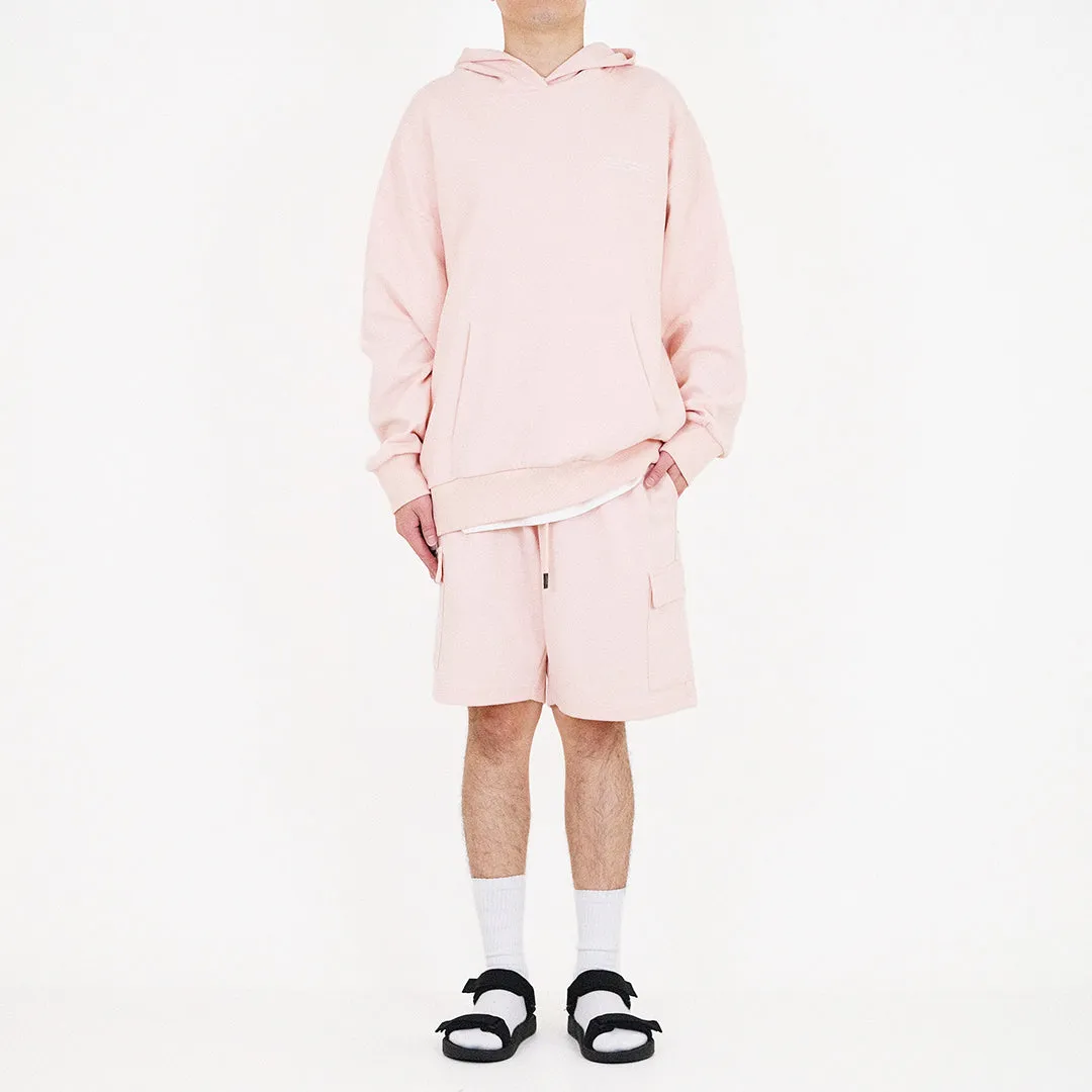 Men Printed Oversized Hoodie - Light Pink - SM2310146B