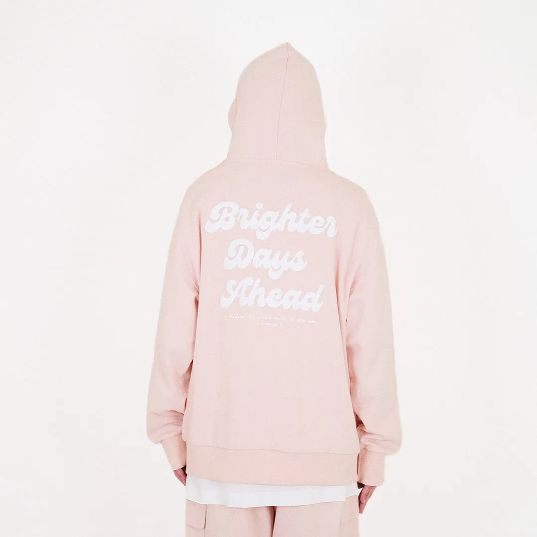 Men Printed Oversized Hoodie - Light Pink - SM2310146B