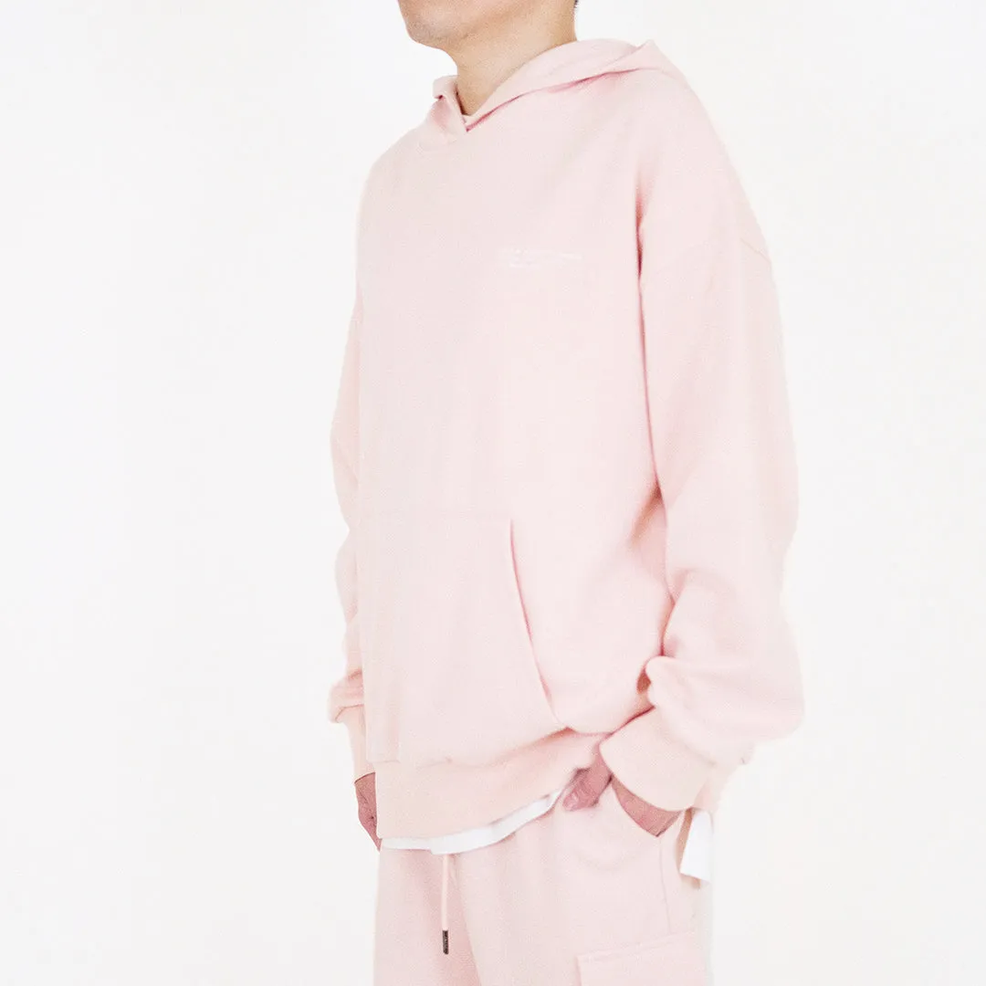 Men Printed Oversized Hoodie - Light Pink - SM2310146B