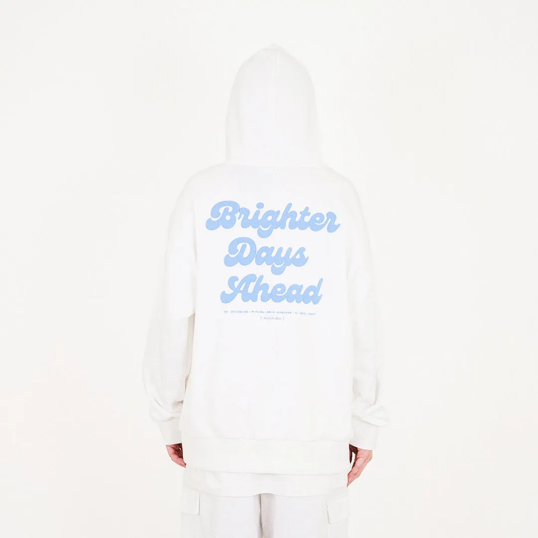 Men Printed Oversized Hoodie - Off White - SM2310146A