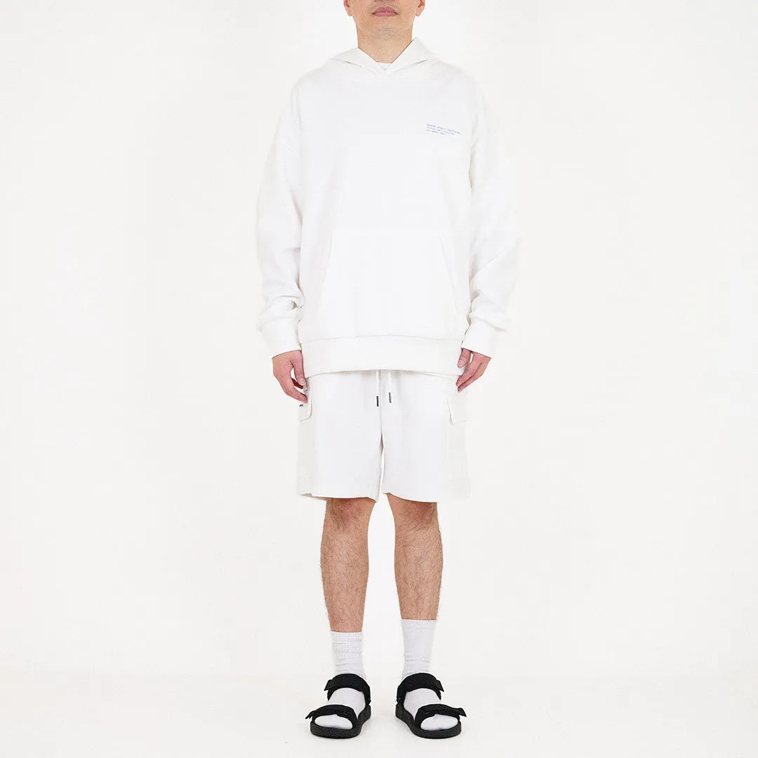 Men Printed Oversized Hoodie - Off White - SM2310146A