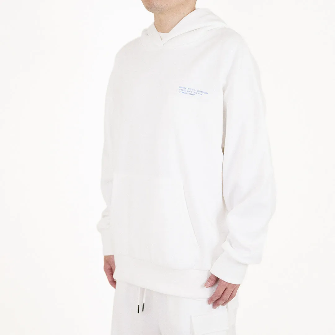 Men Printed Oversized Hoodie - Off White - SM2310146A