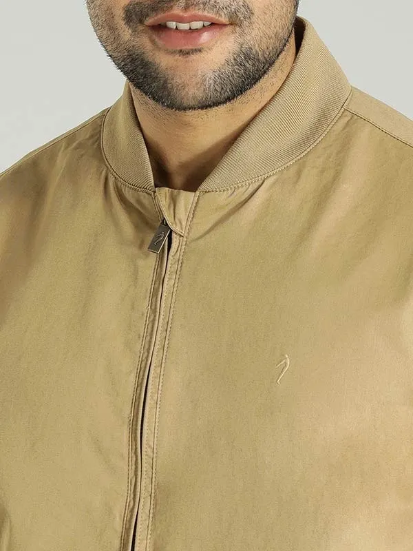 Men Solid Full Sleeve Bomber Jacket