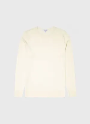 Men's Extra-Fine Merino Crew Neck in Archive White