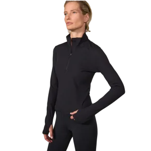 MPG Sport Women's Poise Rib 1/2 Zip Long Sleeve Top