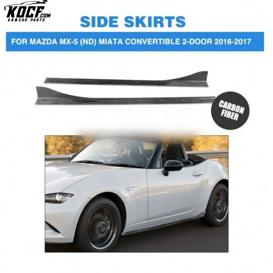 MX-5 Carbon Fiber Car Side Sills for Mazda MX-5 Miata Convertible 2-Door 16-17