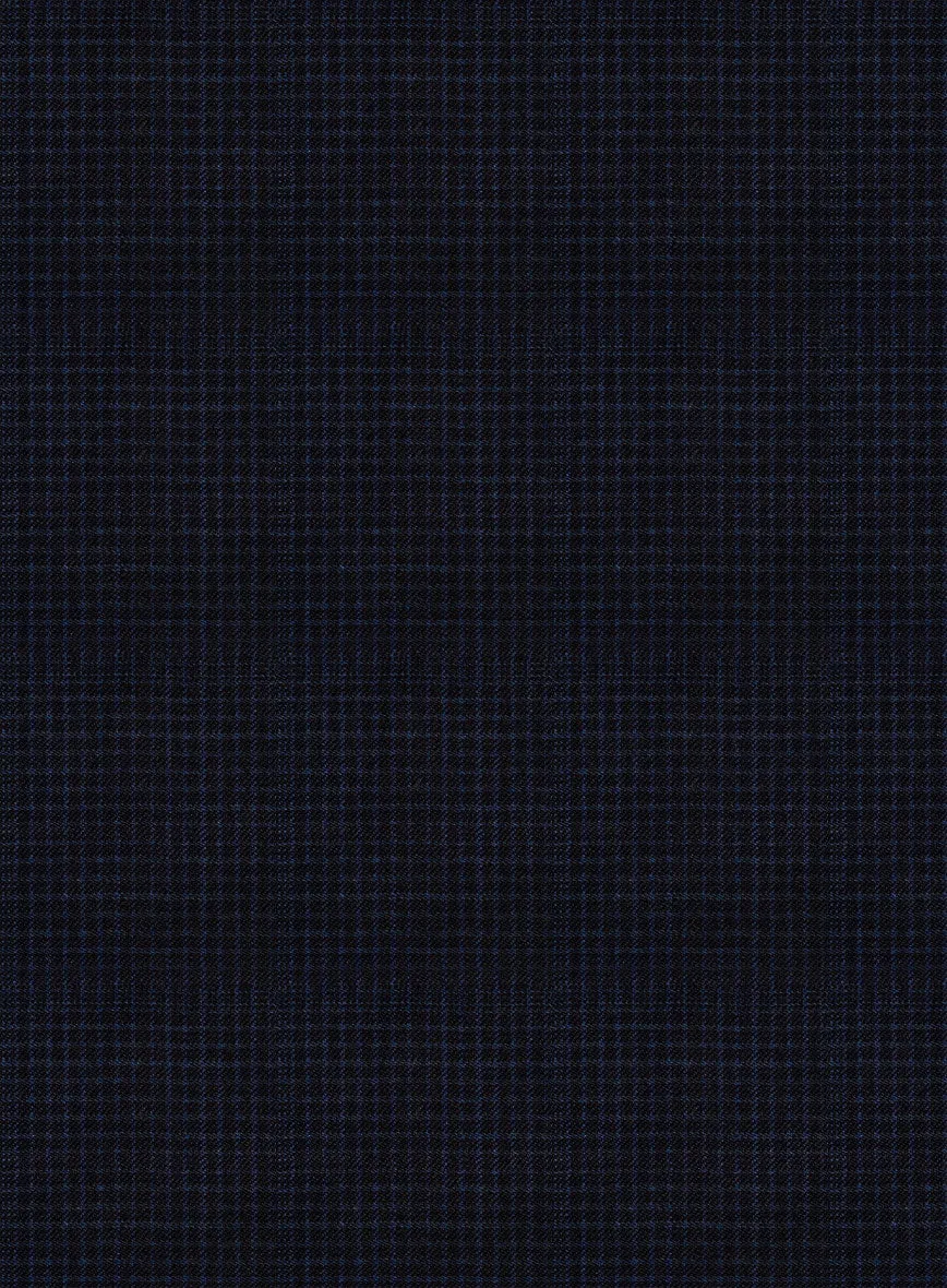 Napolean Alda Gingham Dark Blue Wool Jacket